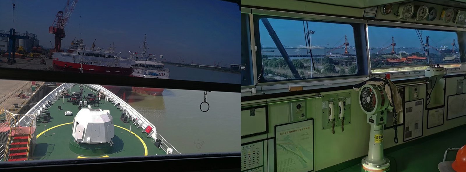 Marine electrical automation technician at work